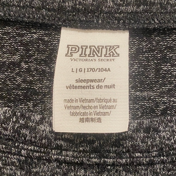 ♥️💖 Vintage PINK Sweater Sweatshirt Sleepwear Neon Pastel Sz L Victoria’s Secret - Picture 2 of 3